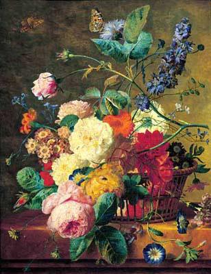 Jan van Huysum Basket of Flowers